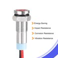 thumbnail image 4 of Unique Bargains AC/DC24V 6mm Flush Panel Metal Shell Red LED Indicator 150mm Cable 3 Count, 4 of 5