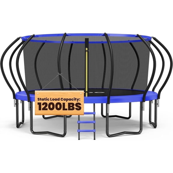 ORCC 1200LBS Weight Capacity Heavy-Duty Trampoline 12FT Outdoor Yard Trampolines for Kids Adults with Safety Enclosure
