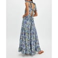 thumbnail image 3 of Women Floral Maxi Dress Tie Shoulder Cutout Backless Boho Smocked Flowy Dresses Summer Fall Sundress, 3 of 6