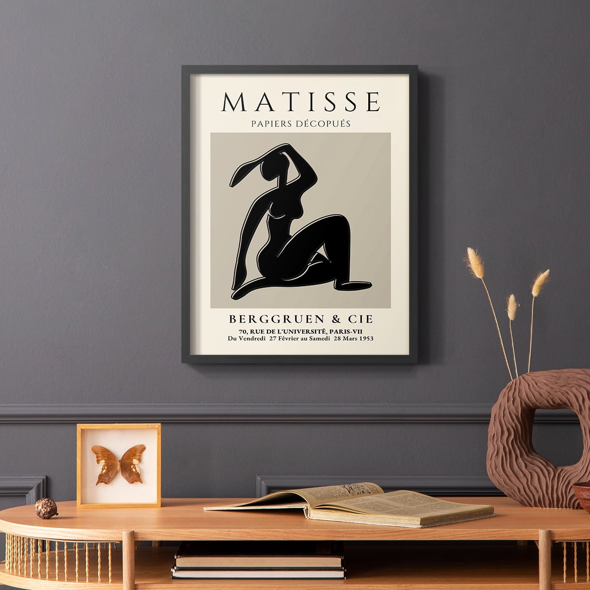 Matisse CLVI Framed Print in Black Solid Wood 11 x 14 Framed Print