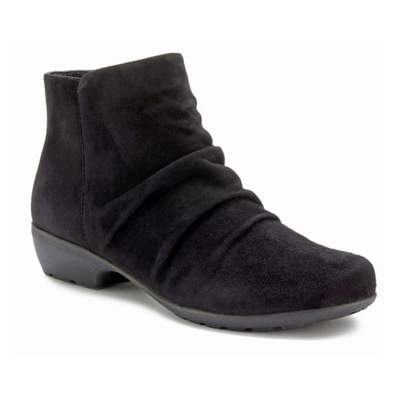 ROS HOMMERSON ESME WOMEN'S INSIDE ZIPPER ANKLE BOOTIES IN BLACK SUEDE