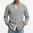 thumbnail image 2 of jjayotai Men's Shirt Long Sleeve Button down Casual Shirts Untucked Dress Shirts Beach Vacation Fall Tops, 2 of 6