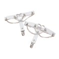 thumbnail image 1 of Rongfmy 2Pcs Thigh Garter Women Girls Leg Garter Belt for Daily Wear Cosplay Concert White, 1 of 9