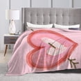 thumbnail image 6 of Pink Romantic Love Graffiti Throw Blanket, Anti-Pilling Ultra-Soft Micro Fleece Cover Blanket for Bed Sofa, for All Seasons, 40"x30", 6 of 9