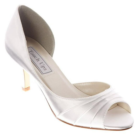 Benjamin Walk 843379071130 Touch Ups Womens Nadia Pump, White - Wide 7.5