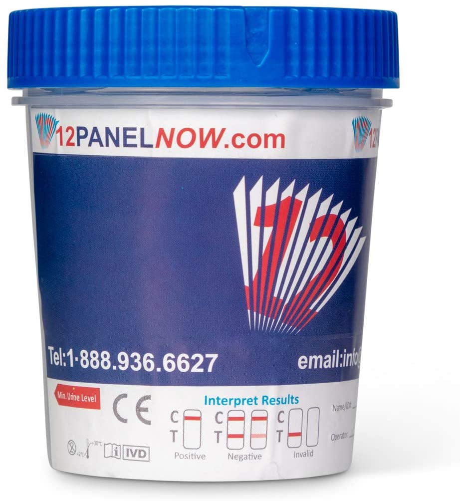 12panelnow.com Easy-Read 10 Panel Drug Test Cups, Detects Amp, Bup, Bzo, Coc, Mdma, Met, Mtd, Oxy, Opi, Thc [10 Pack]