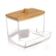 thumbnail image 1 of Soporte de almacenamiento de hisopos de algodón acrílico de calidad mejorada, contenedores de baño, CACAGOO Recipiente de almacenamiento, 1 of 7
