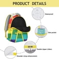 thumbnail image 4 of Watercolor Students Backpack Abstract Geometric Boho Rainbow Gradient Design Starry Night Ocean Beach Scenery School Bag, 4 of 4