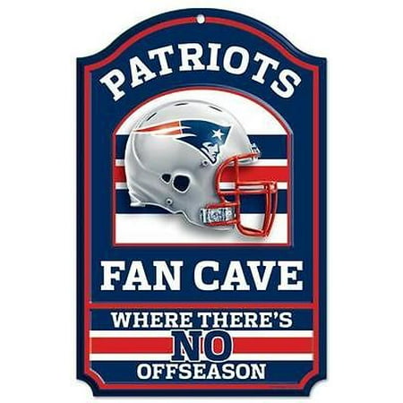Nfl Pub Sign - New England Patriots Official NFL 11 inch x 17 inch Wood Sign by Wincraft