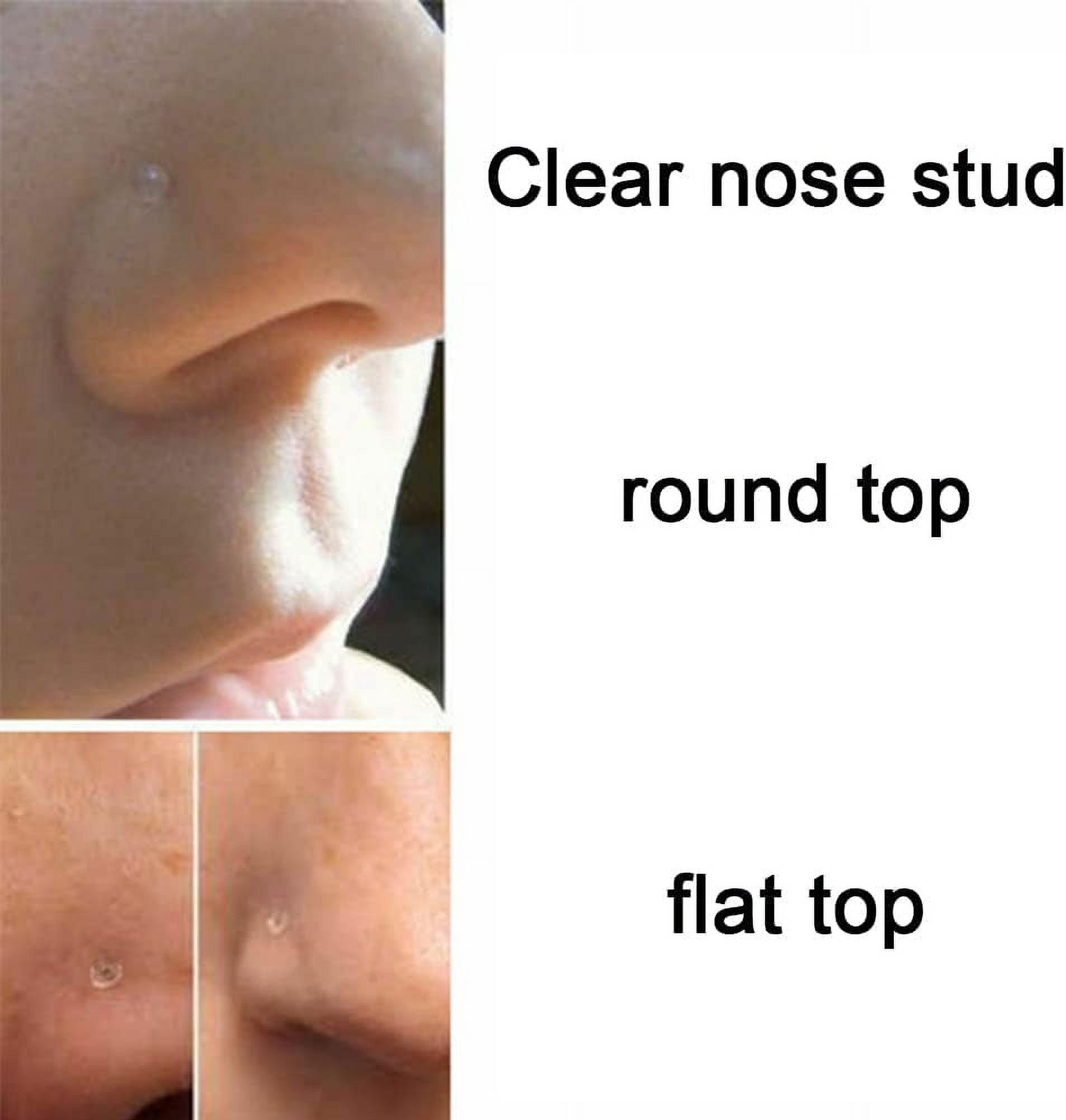 Clear Nose Studs Clear Nose Rings for Work Clear Nose Piercing Plastics Nose Retainer for Surgery Nose Ring Spacers Nose Rings Retainer Septum Retainer Clear Lip Rings Plastic Earrings Studs