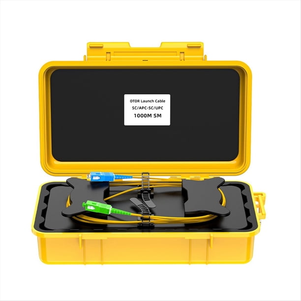 Caja de Lanzamiento de OTDR de Fibra Óptica, Cable de Extensión de Prueba de Fibra Óptica, Eliminador de Puntos Muertos, Herramienta de Prueba de Cable de Fibra Óptica A