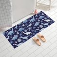thumbnail image 2 of Dinosaur and Palm Navy Pattern Non Slip Microfiber Bathroom Rugs, Soft Rubber Backing Bath Mats for Bathroom Floor Tub and Shower,24"x60", 2 of 5