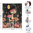 thumbnail image 4 of Red Mushroom Butterfly Black Pattern Blanket,Comfortable Soft Flannel Throw Blanket,All Season,Warm Lightweight Blankets for Sofa Bed Couch Living Room Chair,30"x40", 4 of 4