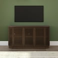 thumbnail image 2 of Plank+Beam Contour Solid Wood Sideboard with 3 Doors, 59" TV Stand for Living Room, Walnut, 2 of 14