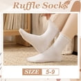 thumbnail image 2 of Bocaoying 12 Pairs Cute Ruffle Socks for Women, Lettuces Edge Crew Socks, Soft Cotton Frilly Socks, Cottagecore Coquette Girly Socks for Boots, Casual Daily Wear, 5-9.5, 2 of 7