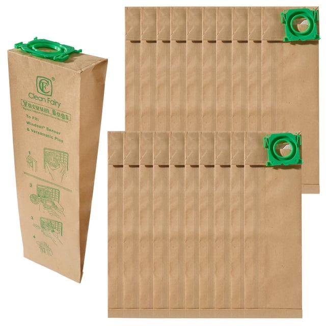 Bolsas de filtro de vacío CF Clean Fairy, paquete de 20 unidades, Windsor Sensor