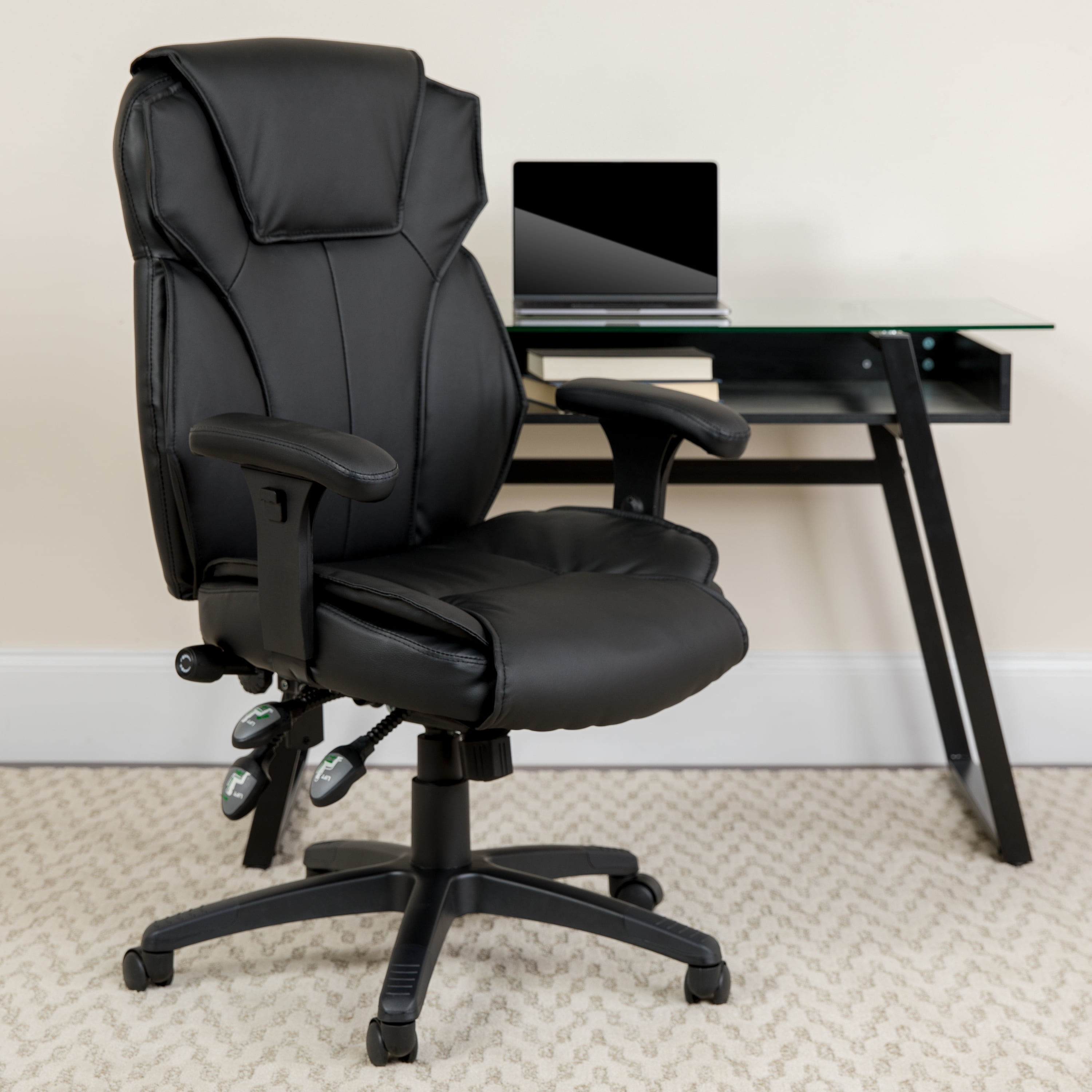 flash furniture ergonomic task office chair in black flash furniture ergonomic task office chair in black