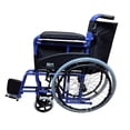 thumbnail image 2 of Silla De Ruedas 18" Respaldo Abatible Descansapies Desmontables Azul, 2 of 10