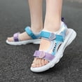 thumbnail image 2 of REDARER Girls Heart Decor Sport Sandals Soft Sole Breathable Hook and Loop Summer Outdoor Beach Footwear for Kids,2, 2 of 9