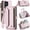 Pink, variant on for Samsung Galaxy S26 Ultra (2026) 6.8" Case, Women Men Multi-Function Wallet Case with Stand RFID Blocking Includes Shoulder Strap Wrist Strap Galaxy S26 Ultra