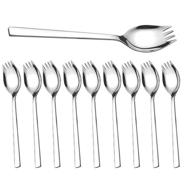 Cubiertos FLhrweasw Vajilla Camping 10 Piezas Spork Largo