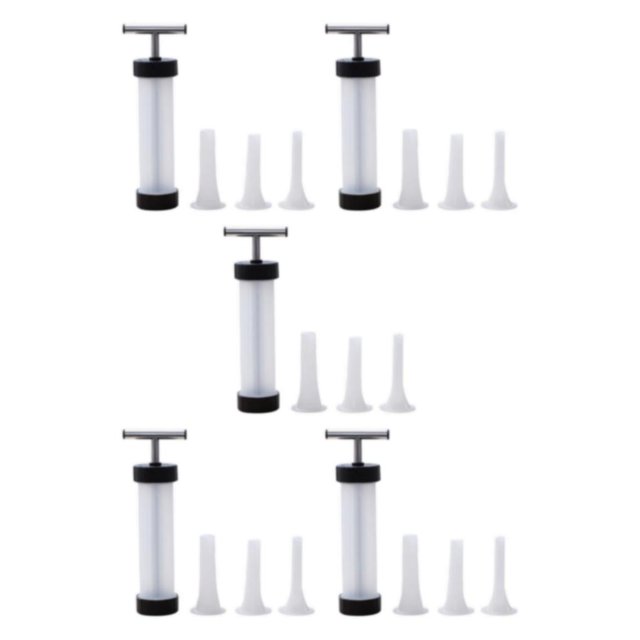Decodeary Homemade Sausage Maker Meat Stuffer Salami BBQ Filler Easy-toand Reliable Type1 5Set