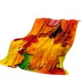 thumbnail image 2 of Manta para sofá, manta con temática de hojas de arce, manta amarilla para Acción de Gracias, manta portátil para el almuerzo, manta de viaje, manta decorativa para sofá, manta de picnic, 70 x 100 cm,, 2 of 6