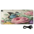 thumbnail image 2 of Wobogo Vintage Butterfly Heated Mouse Pad Extra-Large Desk Mat With 3 Heating Levels and 3-hour Auto Shut-Off Protection Ideal for Computer Keyboards Home Office Hand-warming Essential 31.5in × 13in, 2 of 9
