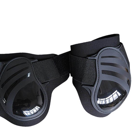 thinsony 4Pcs Horse Front Rear Hind Leg Boots, Equine Tendon Fetlock Protect Black XL