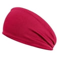 thumbnail image 2 of Hombres Mujeres Fitness Sweatband Elástico Correr Diadema Secado Rápido (Vino) Rojo, 2 of 4