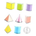 thumbnail image 3 of 9 piezas Formas geométricas plegables de regreso a la escuela Suministros de geometría sólidos geométricos para preescolar de la escuela primaria, 3 of 8