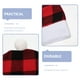 thumbnail image 4 of 2 piezas Plaid Santa Santa Hat Cover Cover Vehicle de coche Decoración de interiores del vehículo del automóvil, 4 of 5