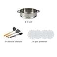thumbnail image 3 of Juego de ollas y sartenes de 16 piezas Juego de utensilios de cocina antiadherentes con juego de cocina (negro, 16 piezas), 3 of 5