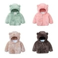 thumbnail image 4 of Godderr Kids Toddler Winter Fleece Cotton Jacket Coat Ear Hooded Down Cotton Outwear,Baby Cotton Snowsuit Thick Jacket for Boys Girls 9M-5T, 4 of 7