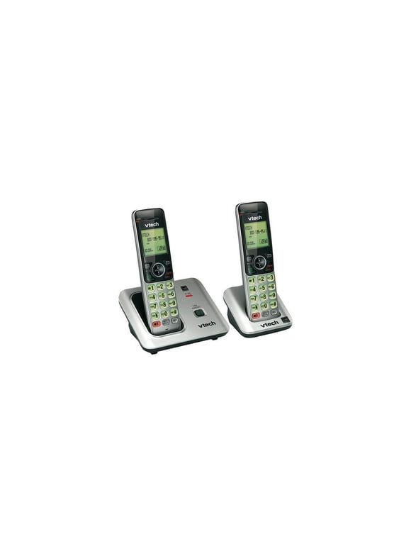 VTech, VTECS66192, 2 Handset Cordless Phone with Caller ID/Call Waiting, 2, Black,Silver