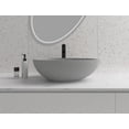 thumbnail image 2 of Concreto Stone 21" Egg-Shape Concrete Vessel Bathroom Sink - Grey, 2 of 7
