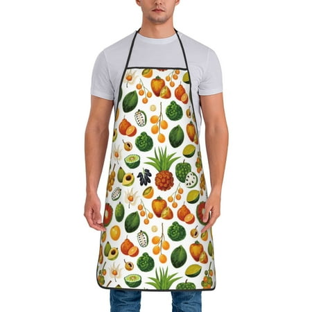 

Apron for Men Women lemon fruits vegetables Waterproof Chef Kitchen Baking Apron with Long Ties Aprons for Cooking Baking and Gardening Kitchen Collection