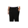 thumbnail image 3 of CALVIN KLEIN PERFORMANCE Womens Black Textured Pocketed Drawstring Waist High Waist Pants Plus 3X, 3 of 4