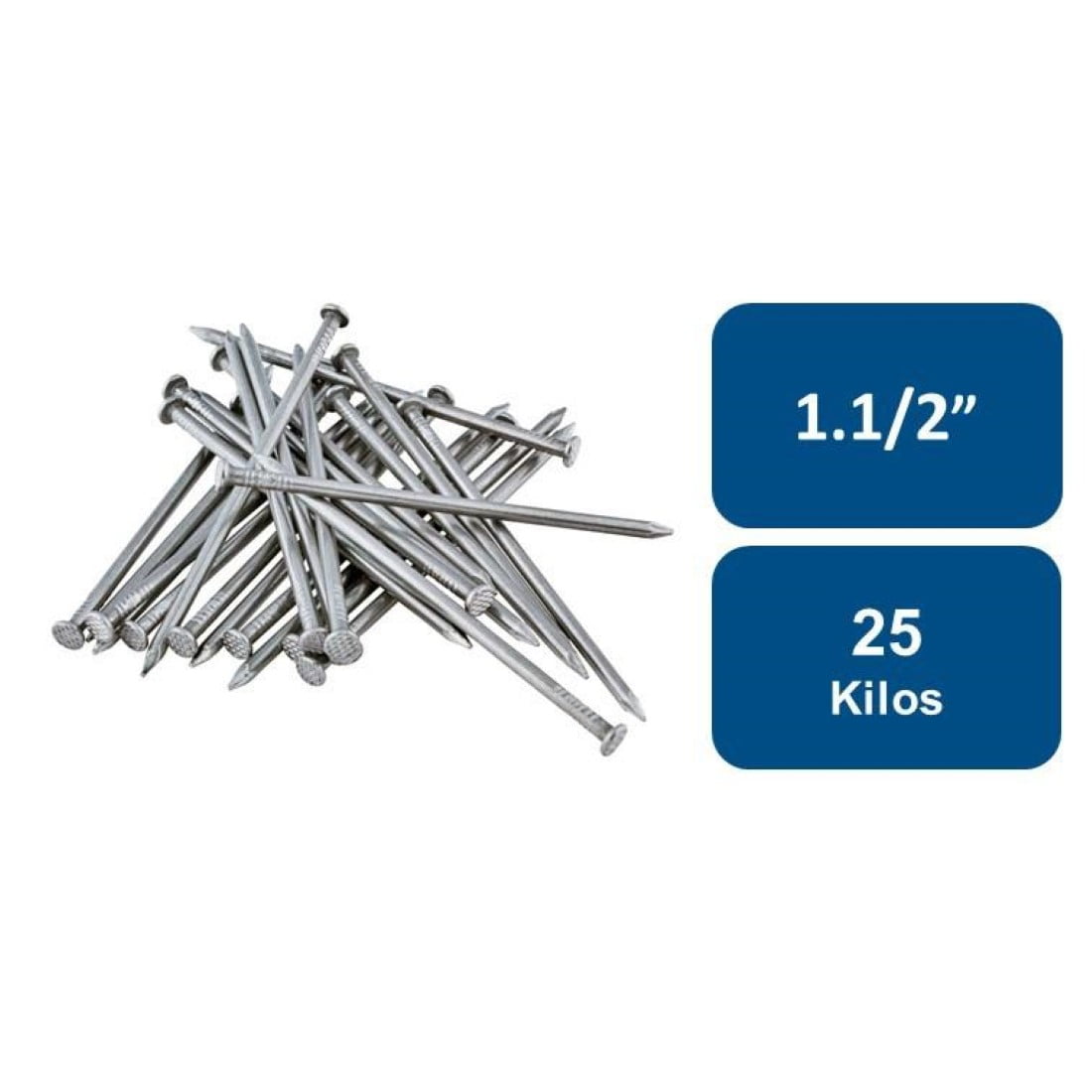 Clavos Corrientes 25Kgs 1.1/2"