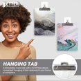 thumbnail image 5 of Fashion Clipboard (2 Pack), Standard A4 Letter Size, 12.5" x 9", Wooden Clipboard, Low Profile Clip with Retractable Hanging Tab, Decorative Clipboard, by Better Office Products (Marble Designs), 5 of 5