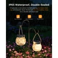thumbnail image 4 of Yinghao 6 pack Solar Crackle Glass Ball Lantern Outdoor Waterproof Clear Sphere Hang 30 LED for Garden Lawn Yard Patio Porch Decor, Automatic on/off Design, 4 of 9