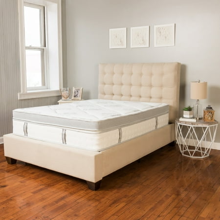 Pillow Top Cal King - Modern Sleep Gramercy Euro-Top Cool Gel Memory Foam and Innerspring Hybrid 14-Inch Mattress, Multiple Sizes