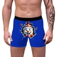 thumbnail image 1 of FhsagQ Underwear Men's Underwear Boxers Brief Mens Christmas Underwear 3D Printed Breathable and Comfortable Inner Mid Rise With Waist Boyshort Underwea Features Blue XXL, 1 of 4