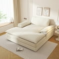thumbnail image 5 of Modern Apartment Lounge Chair, Oversized Double Chaise with Deep Seat & Pillows, Space Saving Design for Cozy Living Rooms, 5 of 15