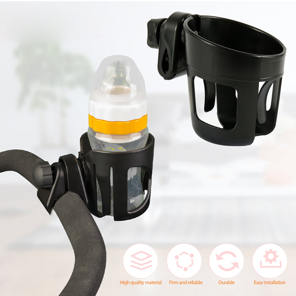 Outdoor Bicycle Milk Bottle Cup Holder For Stroller Pushchair Buggy Pram Black 