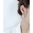 thumbnail image 1 of Pendientes de concha de costura de amor Pendientes de diamantes simples Pendientes de acero inoxidable Pendientes de circón Pendientes de mujer - Pendientes de plata ZefeiWu 8390611556334, 1 of 1