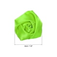 thumbnail image 2 of Uxcell Artificial Flowers Roses Heads Satin Ribbon Roses Fake Flowers Fabric Flowers Fluorescent Green 50 Pack, 2 of 5