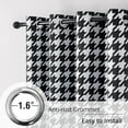 thumbnail image 3 of Black and White Houndstooth 100% Blackout Curtains for Bedroom/Living Room, Energy Saving & Privacy, Noise Control, Grommet 53"W x 96"L (Pack of 2), 3 of 6