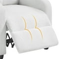 thumbnail image 3 of Yaheetech Upholstered Boucle Recliner Chair with Pocket Springs, White, 3 of 8