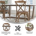 thumbnail image 5 of Emma + Oliver Hand Scraped and Stained Dark Natural Finish X-Back Chair, 5 of 14